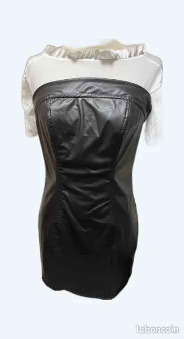 Robe Bustier simili cuir