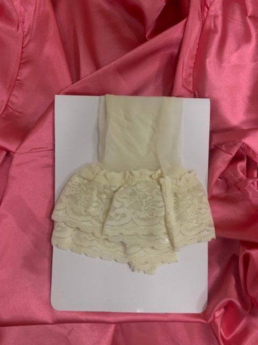 Bas blanc mariage de luxe pas cher.