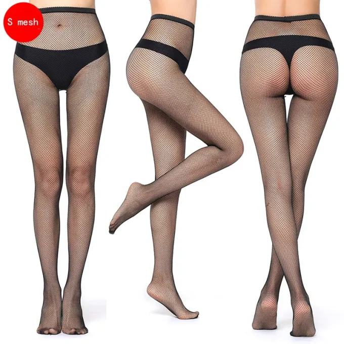 Collant grande taille Résille maille fine