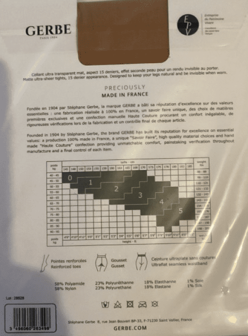 Collants nylon peau bronzé grande taille