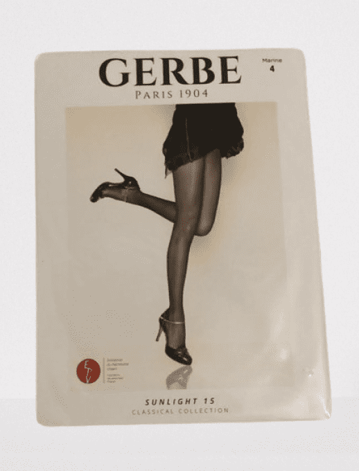 Collant grande taille pas cher nylon Marine taille 4
