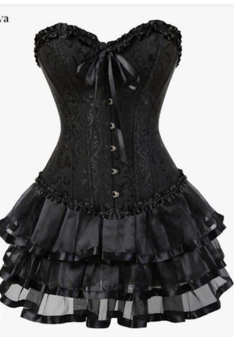 Corset baroque noir.