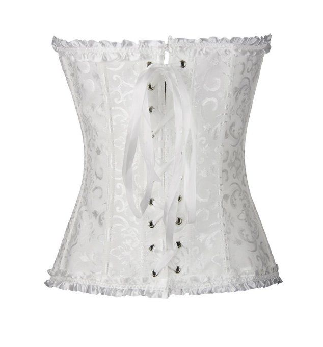 Corset baroque blanc.