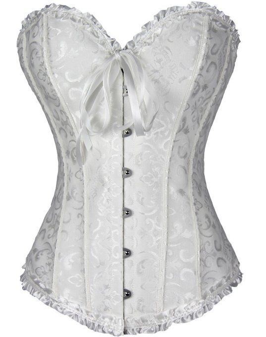 Corset baroque blanc.