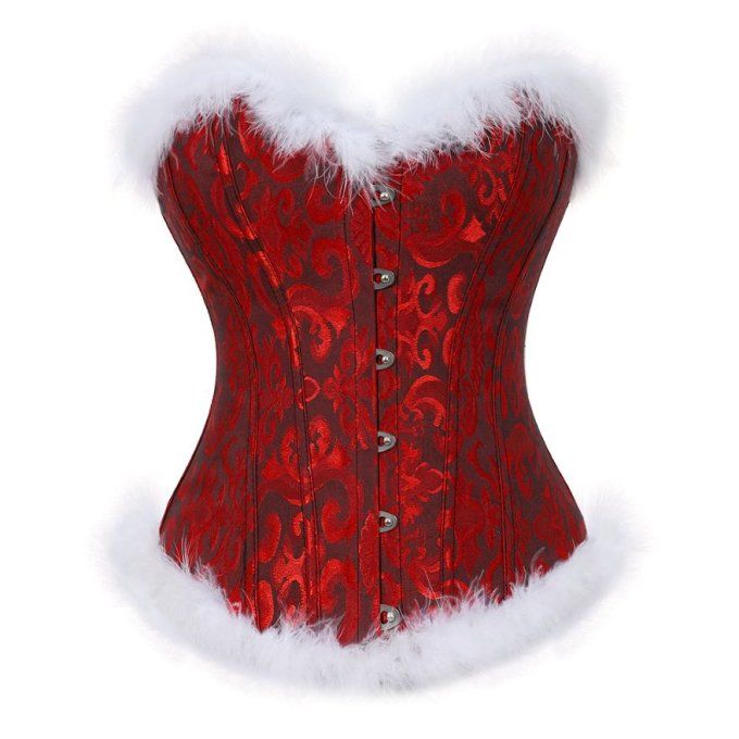 Corset rouge grande taille.