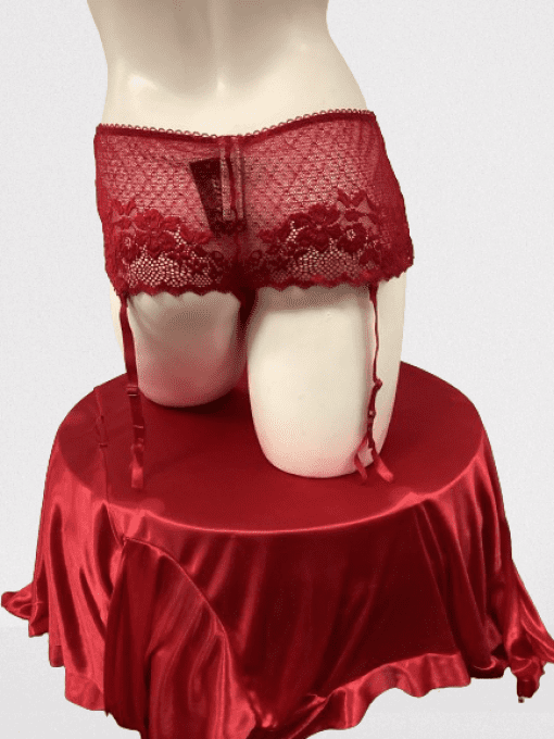 Porte jarretelles rouge ventre plat 