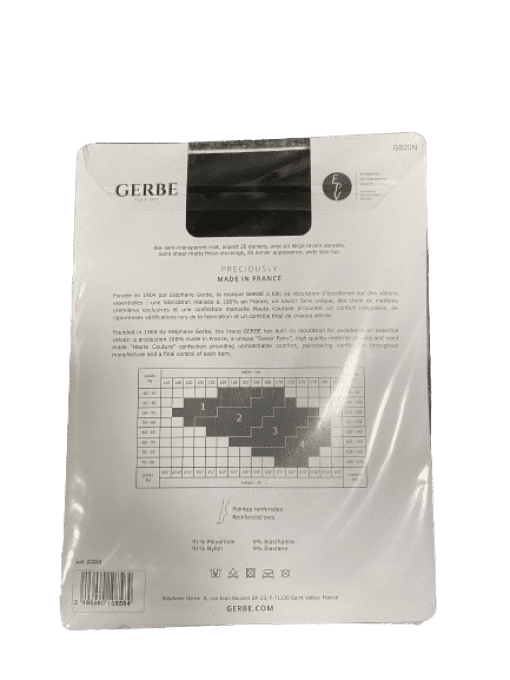  Bas nylon noir de luxe GERBE