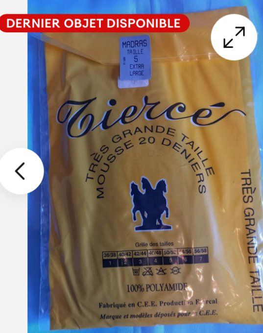 Collant vintage Tierce très grande taille