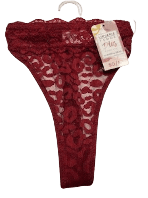 String femme bordeaux grande taille 50/52