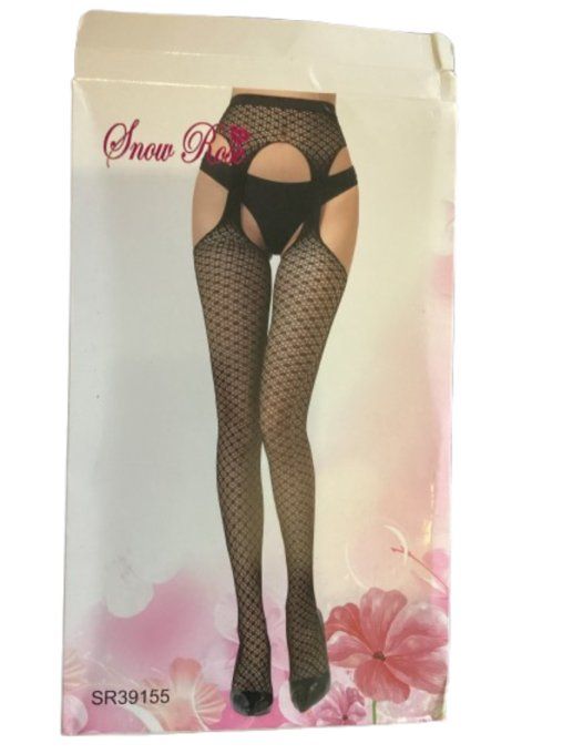 Collant effet porte-jarretelles, grande taille