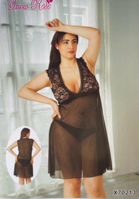 Nuisette femme transparente 