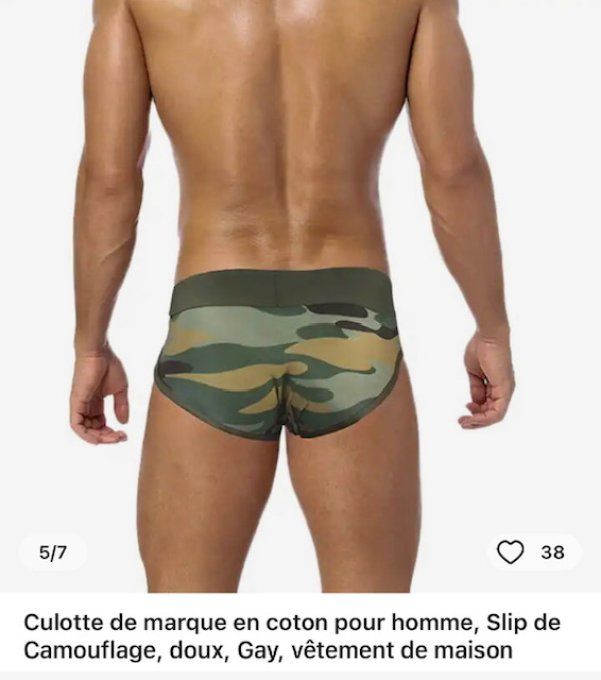 Slip homme coton.