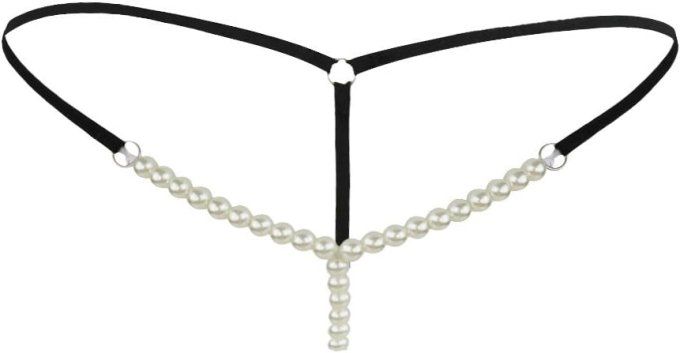 String femme ficelle grande taille perlé.