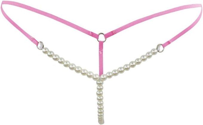 String femme ficelle grande taille perlé.