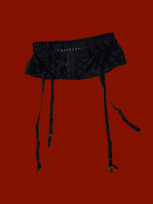 Porte jarretelles noir large ceinture.